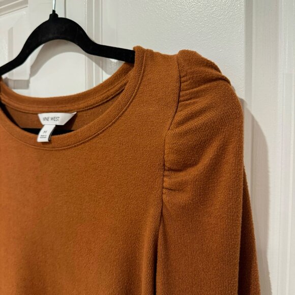 Nine West Long Sleeve‎ Burnt Orange Dress - Size Medium - Picture 3 of 5
